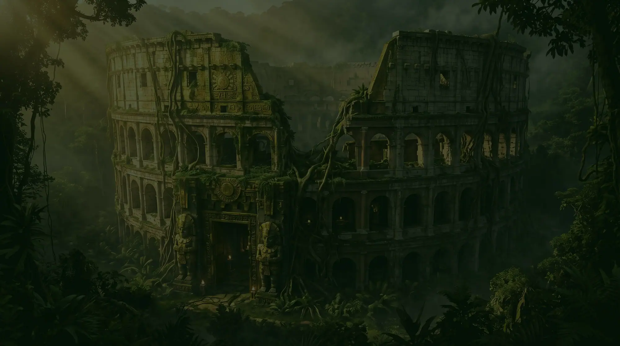 Fondo decorativo de la arena del Coliseo